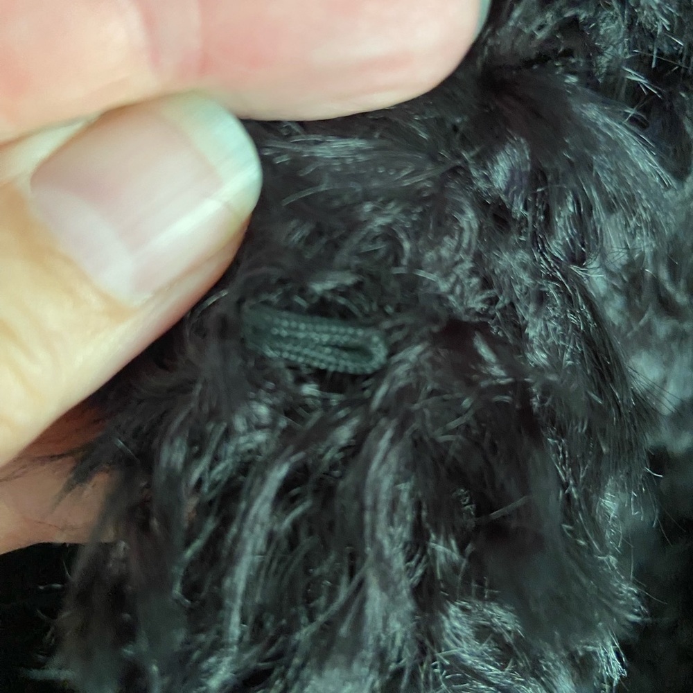 DONNA SALYERS Fabulous Furs Luxury Faux Fur Black “Lamb” Jacket L - Picture 8 of 10